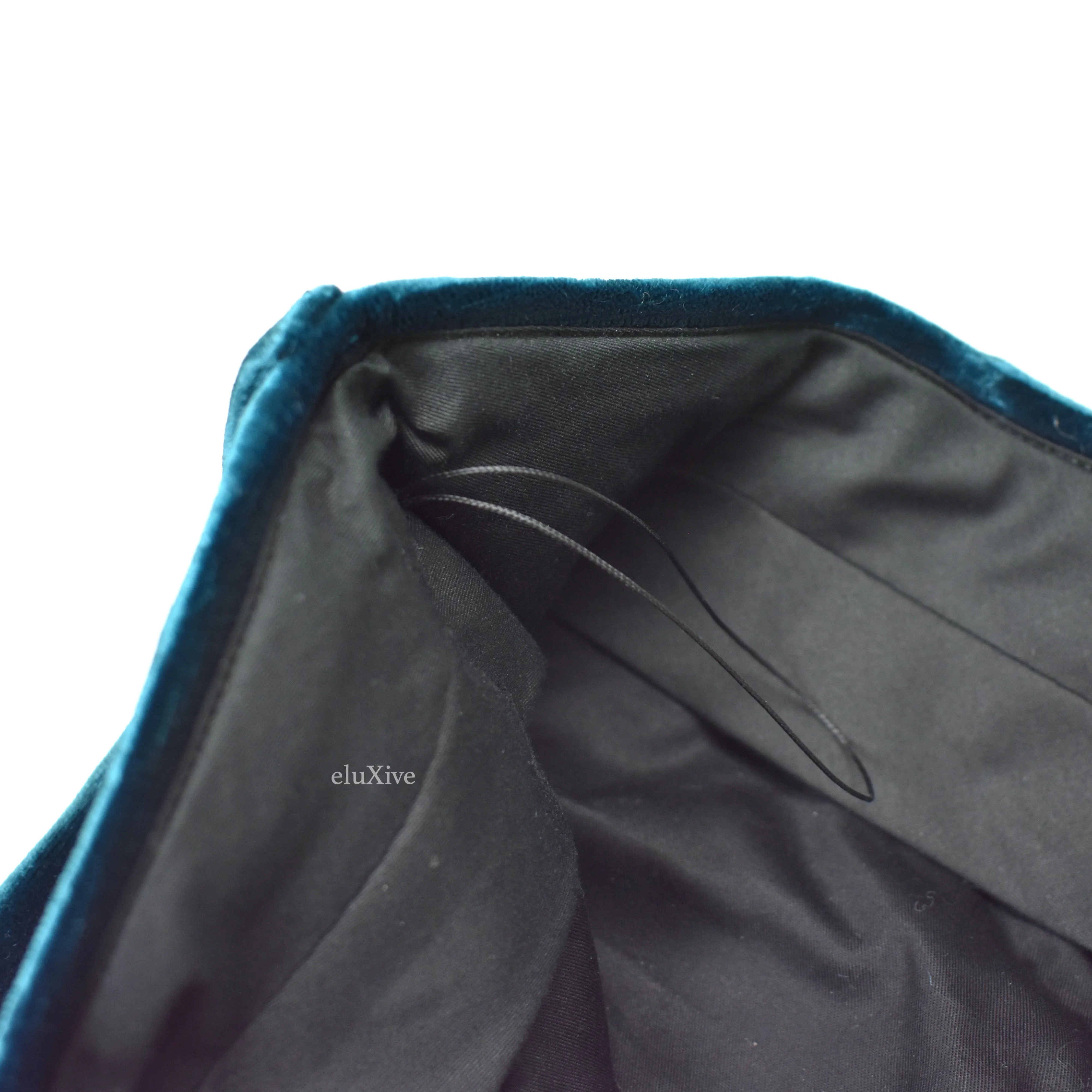 Saint Laurent - Turquoise Heavyweight Velvet Pants