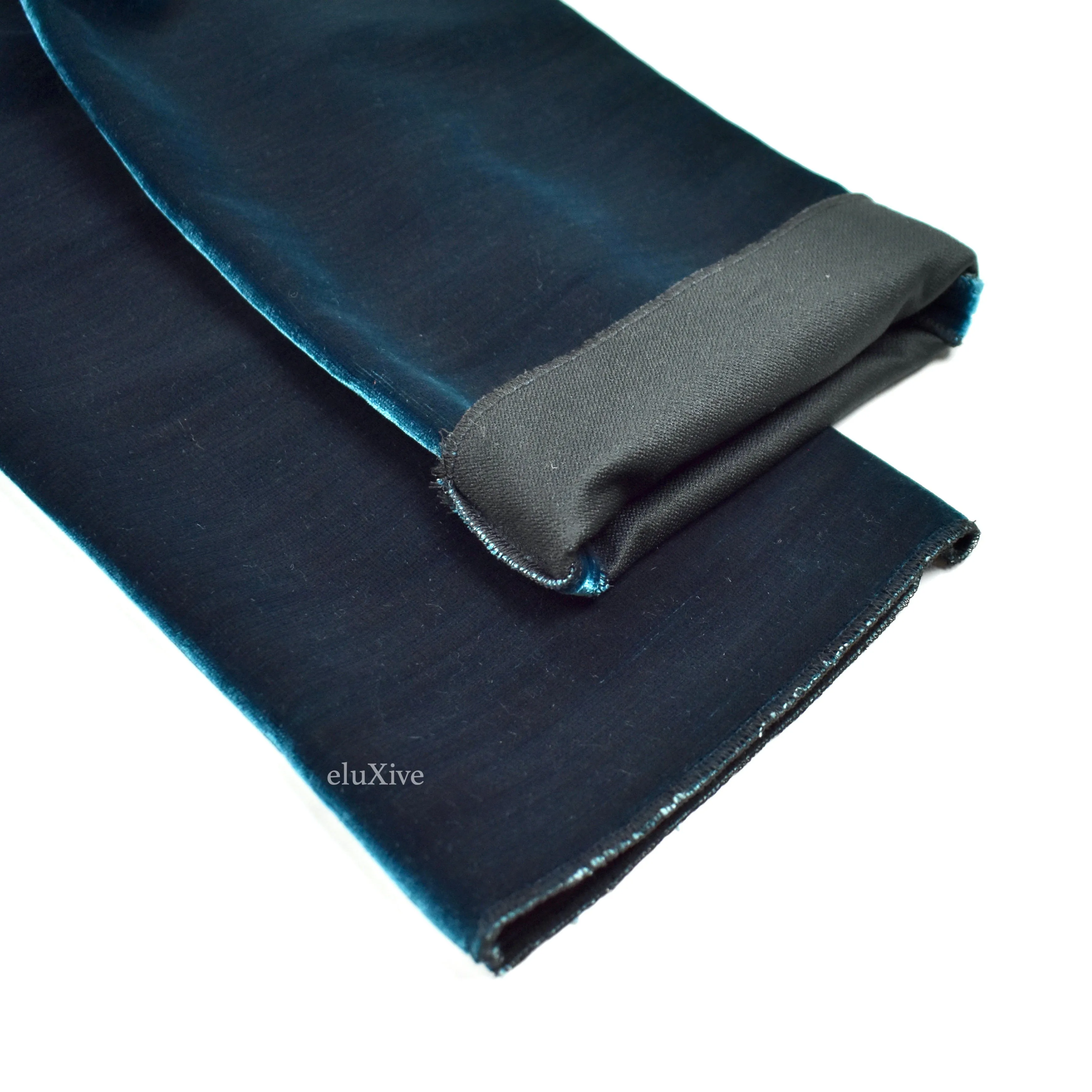 Saint Laurent - Turquoise Heavyweight Velvet Pants