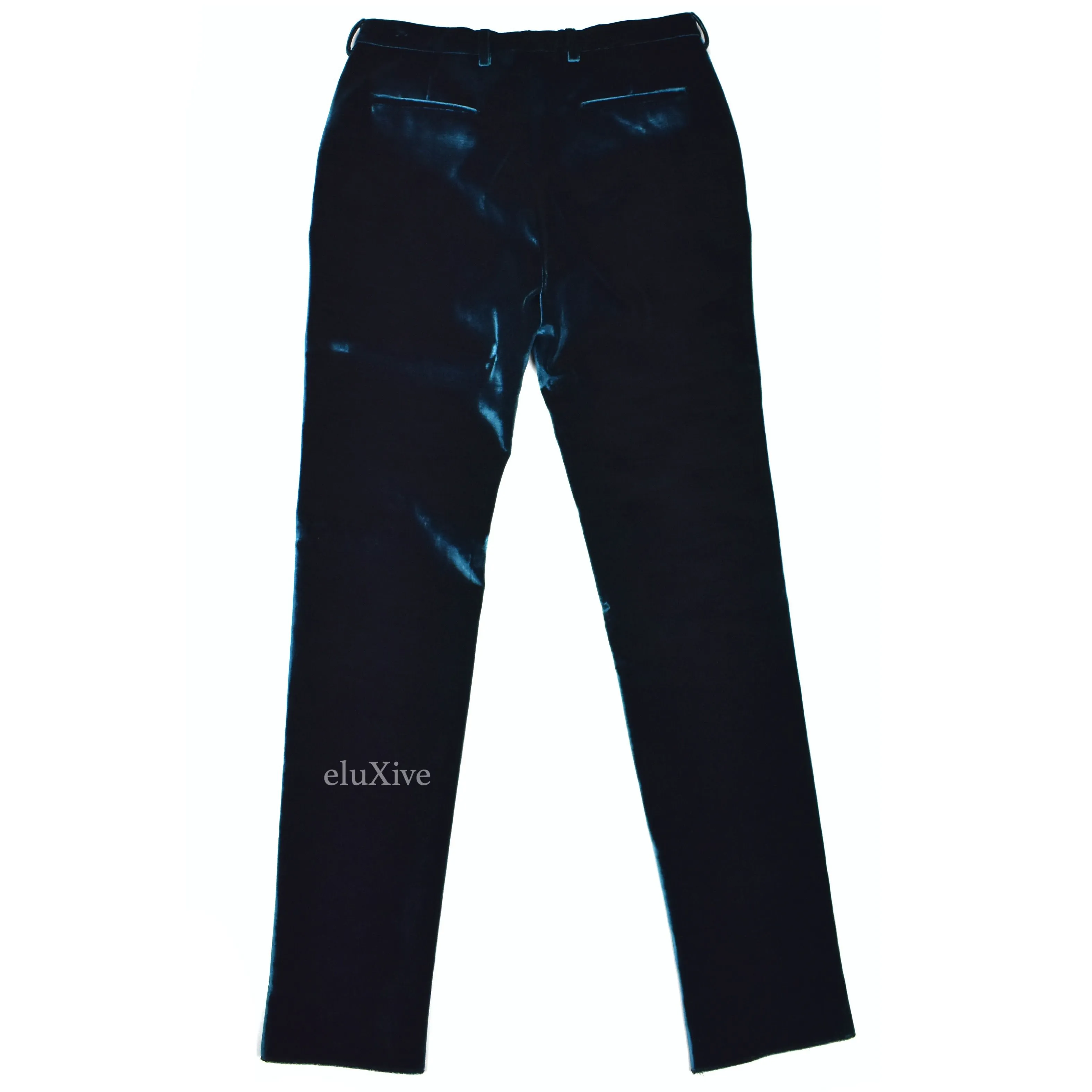 Saint Laurent - Turquoise Heavyweight Velvet Pants